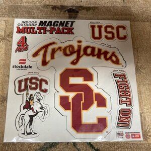 USC University of Southern California Fighting Trojans Magnet 4 Pack New Package